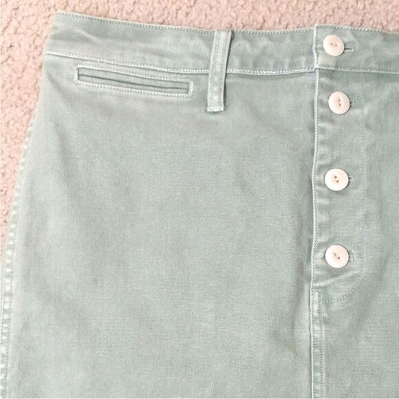 Madewell Denim Emmett Mint Sage Skirt, size 26 - Picture 2 of 10